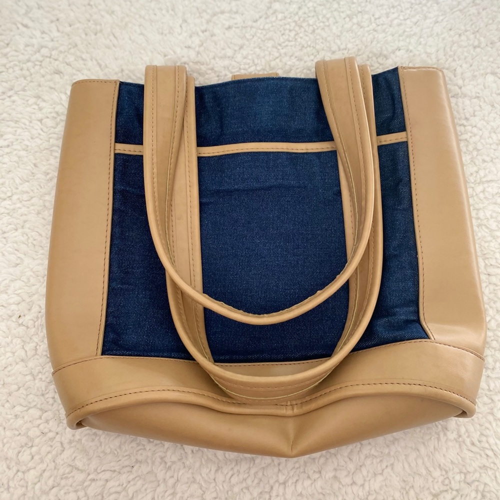 Tan & Denim Bag
